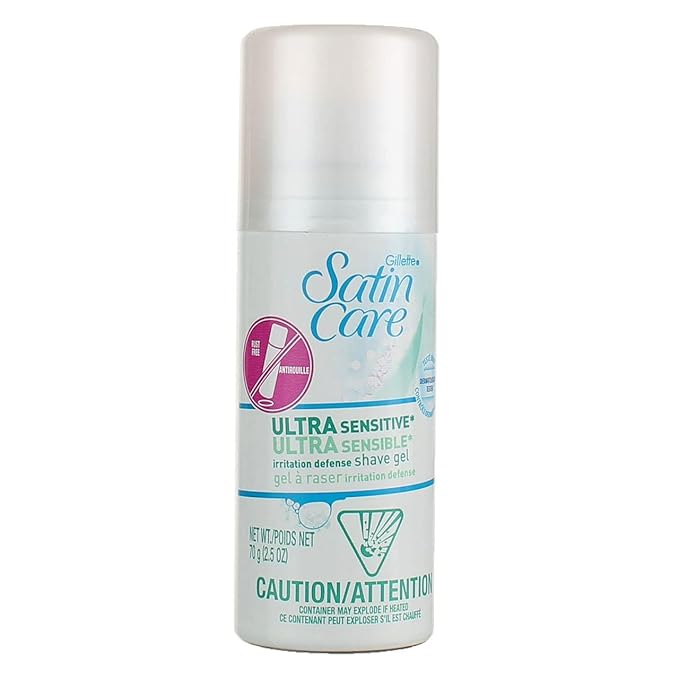Gillette Satin Care Ultra Sensitive Irritation Defense Shave Gel, 2.5 Oz