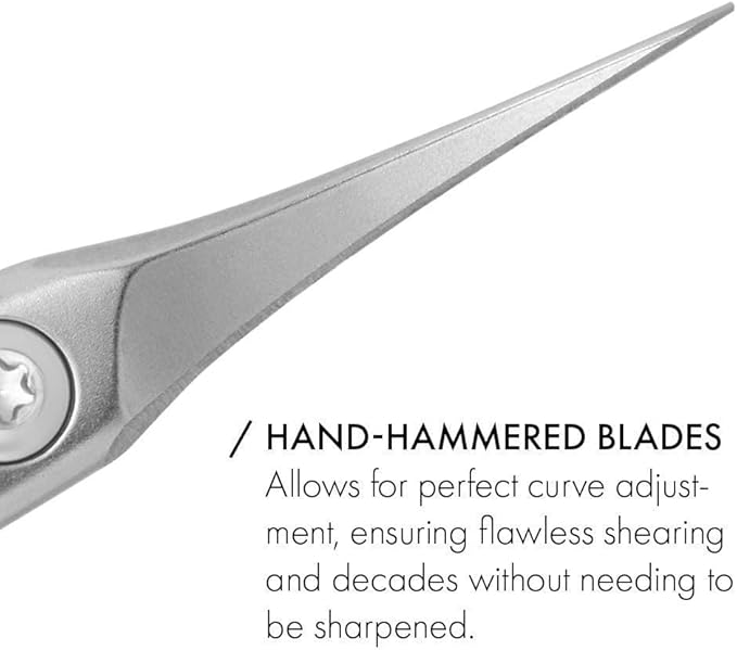 GERMANIKURE Beard and Mustache Scissors - FINOX Stainless Steel Professional Manicure Tools in Leather Case - Ethically Made in Solingen Germany - 4706