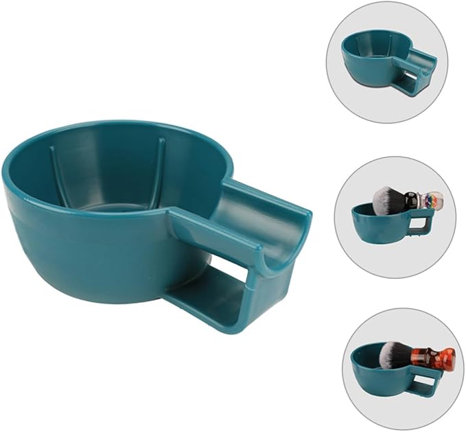NOLITOY Shaving Soap Bowl Durable Plastic Shave Cup for Men Multi Use Container with Handle for Comfortable Grips for Home and Barber Shops
