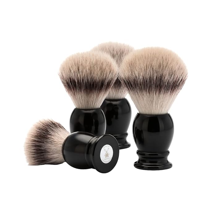 MÜHLE Classic Silvertip Badger Fiber Brush | High-Grade Black Resin Handle | Luxury Shave Accessory for Men