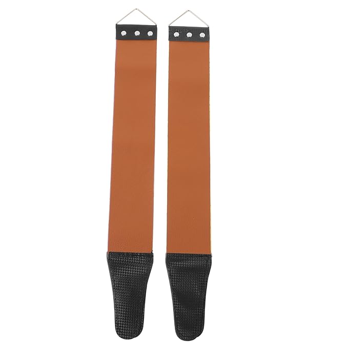 Razor Strop 2pcs Sharpening Straps Double-sided Razor Strop Manual for Home Barber Random