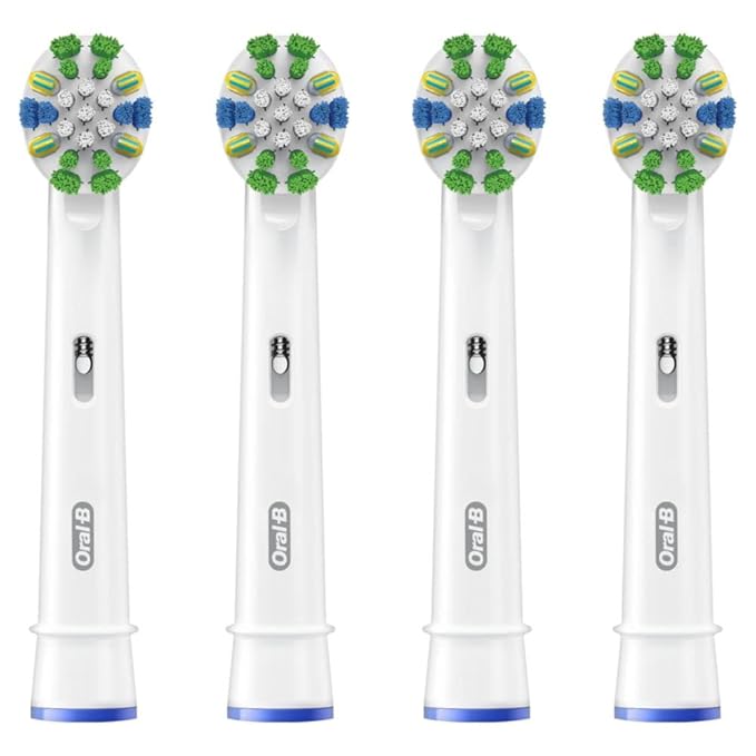 Oral-B Floss Action Replacement Brush Heads for an Oral-B Electric Toothbrush, Pack of 4