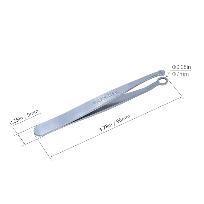 Nose Hair Trimming Cliper, Ear Hair Trimming Tweezers, Eyebrow Grooming Scissors, Stainless Steel, Safe Round-Headed
