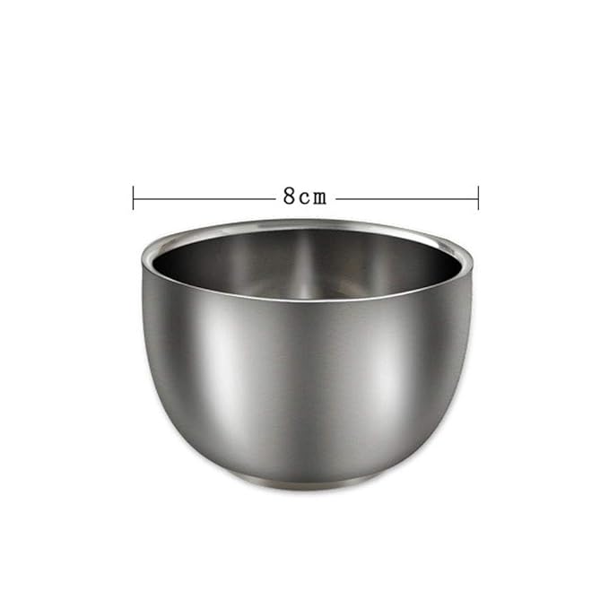 Men's Shaving Soap Bowl Stainless Steel Shaving Cup Double Layer Foam Shaving Soap Cream Mug Shaver Razor Cleansing Foam Tool