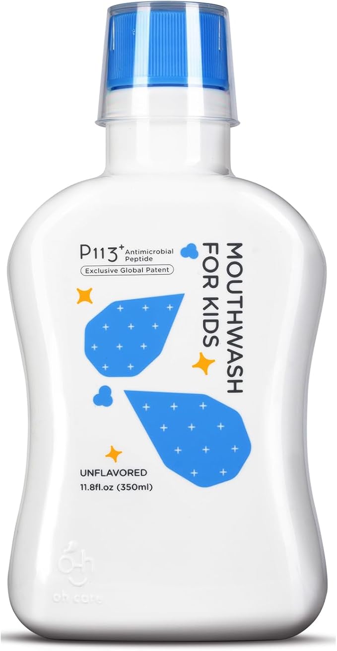 Mouthwash for Kids, New Generation P113+ Peptide Anti Cavity Mouth Rinse, 11.08 fl oz (Original(Unflavored)),0