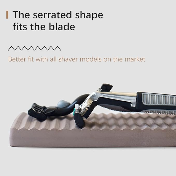 Diatomite Razor Holder for Shower,Water Absorption Fast Drying Natural Diatomite Tray for Razor Soap Shaving Cream Foam Bottle Face Wash (Brown)