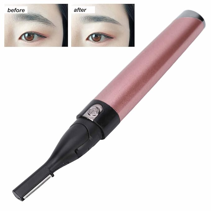 Yinhing Electric Eyebrow Trimmer,Portable Hair Remover Trimmer Painless Shaver Kit for Women Men Lips Armpit Leg Body,Battery Operated ()