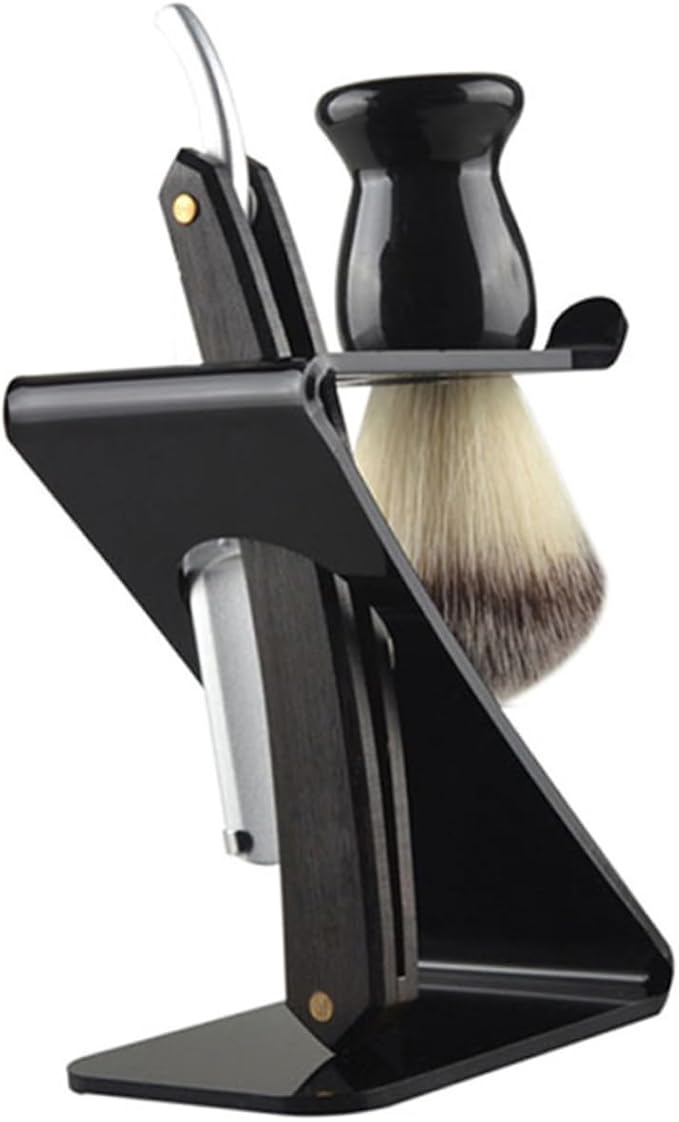 Beaupretty Razor Holder Stand Shaving Brush Rack Razor Brush Holder Shaving Kit Organizer