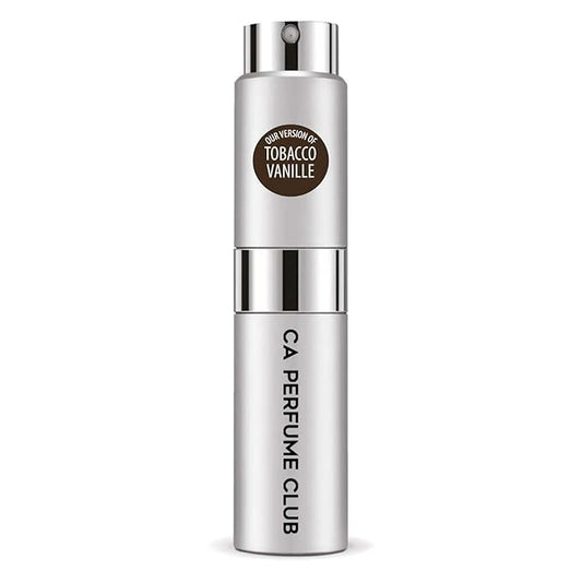 CA Perfume Impression of Tobacco Vanille for Men Amber Spicy Scent Long Lasting Cologne for Men Eau De Parfum Travel Size Refillable Atomizer Spray 0.27 Fl Oz 8ml
