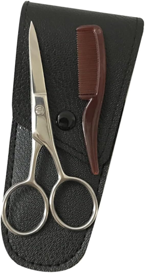 Professional Eyebrow Scissor Mustache Scissors Beard Trimming Scissors Beard Shears Mustache Trimming Cutter