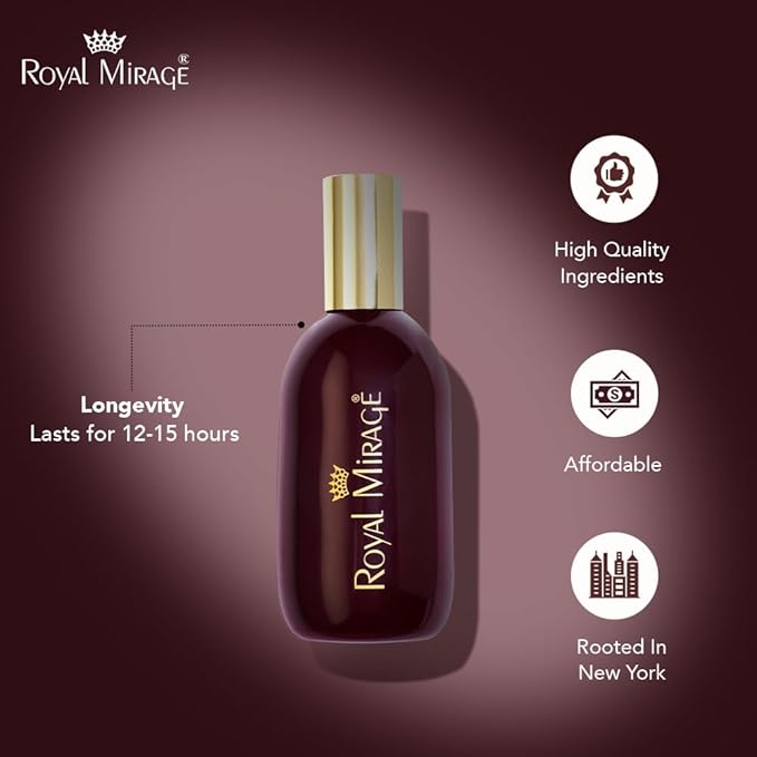 Royal Mirage Original Eau de Cologne for Men - Premium Bergamot & Jasmine Fragrance Spray - 120ml (4 oz) Long-Lasting EDC - Authentic Heritage Scent