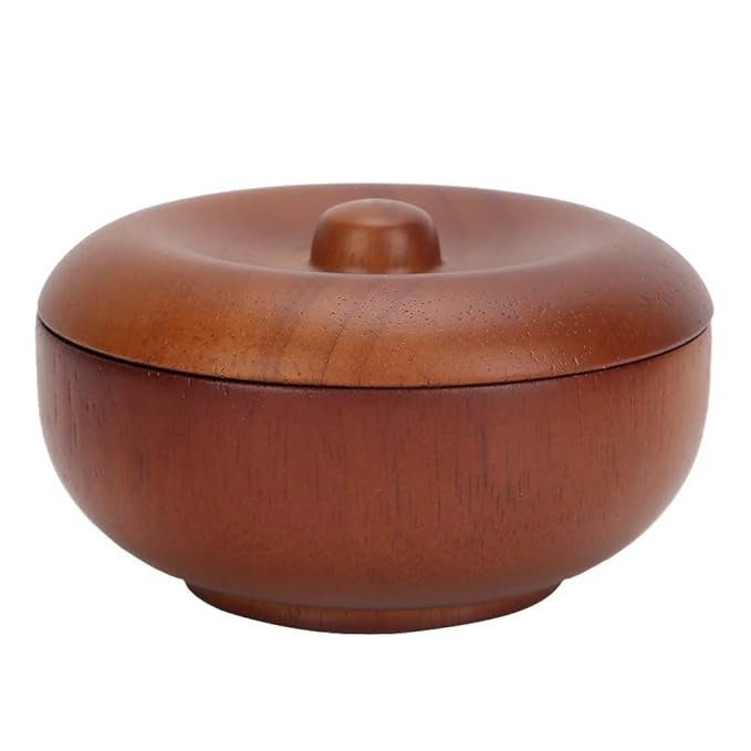 Wooden Shaving Brush Bowl Barber Tool for Organizing Shaving Accessories, Made of Durably Rubber Wood, Lightweight and to, Ideal for Creating Rich