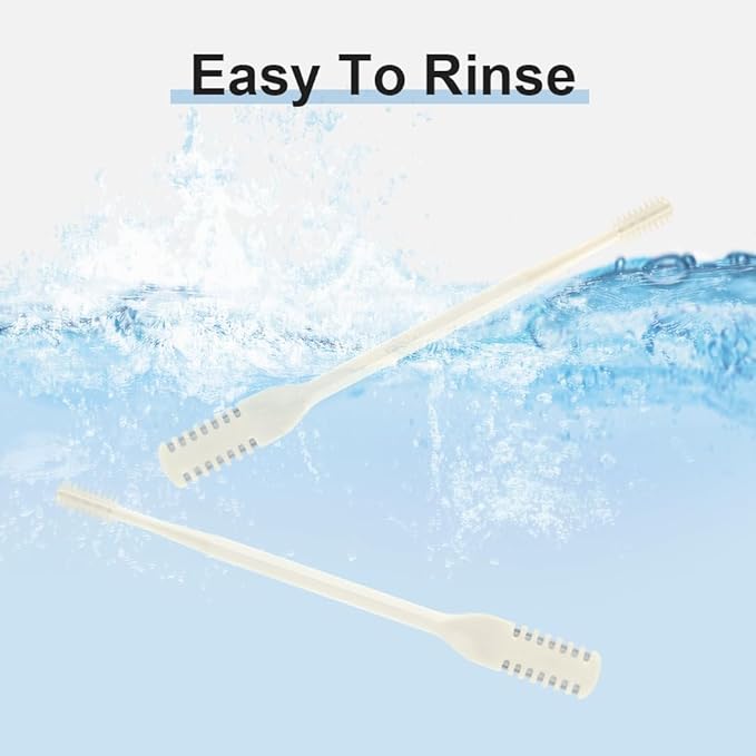 Nasal Hair Cutter, 2025 Upgraded 2 in 1 Nasal Hair Trimmer for Women Men, Manual 360° Rotating Nose Hair Remover Tool with Ear Digger Travel Essentials (Blue, 3 Pcs)