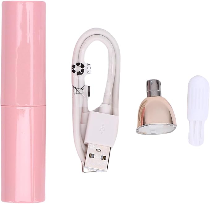 ZJchao Electric Eyebrow Hair Remover 2 in 1 Rechargeable Eyebrow and Facial Hair Trimmer with Replaceable Heads for Women Gentle Fast Painless Hair Removal USB Charging Portable Travel