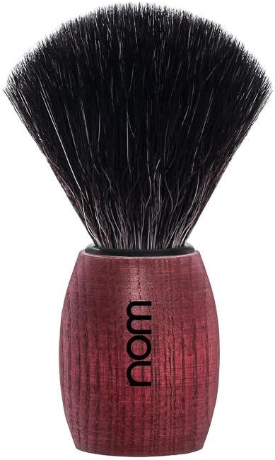 NOM Ole Shaving Brush | Vegan Shave Brush for Shaving soaps and creams | sustainable eco-friendly and reusable | Exfoliating Shaving Brush | Blushed Ash handle