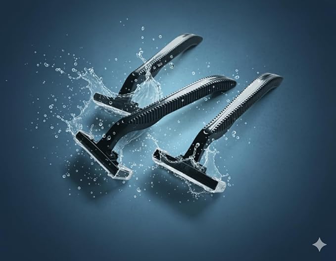 100 Twin Blade Black Disposable Razors in Bulk - Professional or Home Use