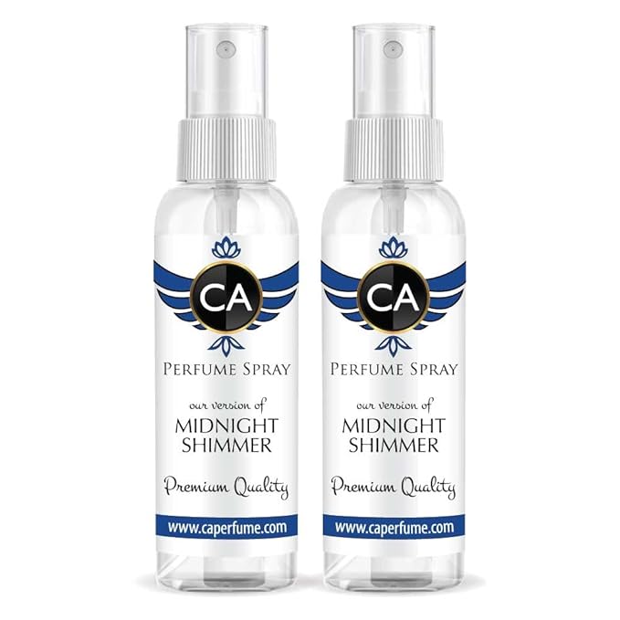 CA Perfume Impression of Midnight Shimmer For Women Replica Version Fragrance Dupes Concentrated Long Lasting Eau de Parfum Spray Refillable Atomizer Bottle 2 Fl Oz/60ml X2