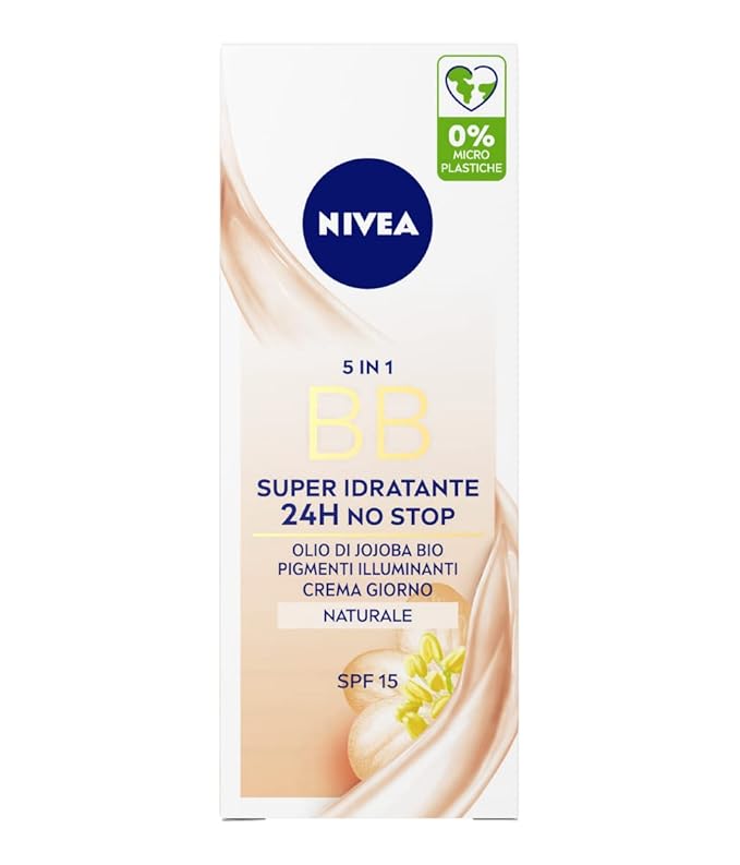 NIVEA 5-in-1 BB Cream Light with Mineral Pigments & Jojoba Oil, 50 ml Each – Bundle of 2 – Hydrating Complexion Perfecting Cream That Moisturises, Smooths, Evens Skin Tone & Enhances Natural Radiance