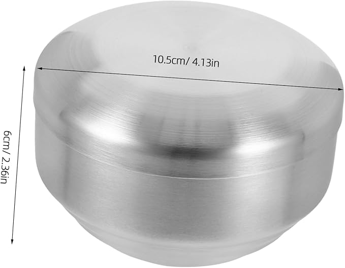 minkissy Stainless Steel Shaving Bowl with Lid for Men Shaving Soap Bowl Elegant Design for Comfortable Use Easy to Clean Foaming Tool for Bathroom Decor