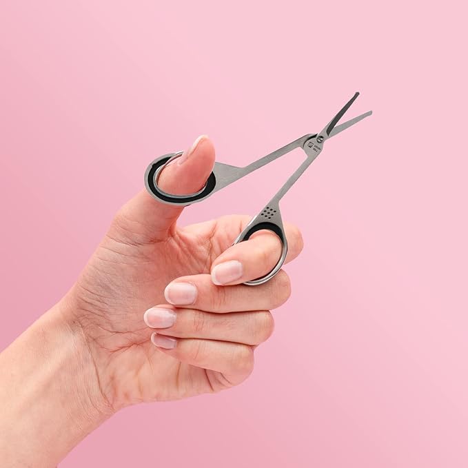 Seki Edge Stainless Steel Nostril Scissors (SS-908) - Safety Grooming Scissors with Round Blunt Tips for Trimming Nose Hair & Other Facial Hair for Men & Women - Made in Japan