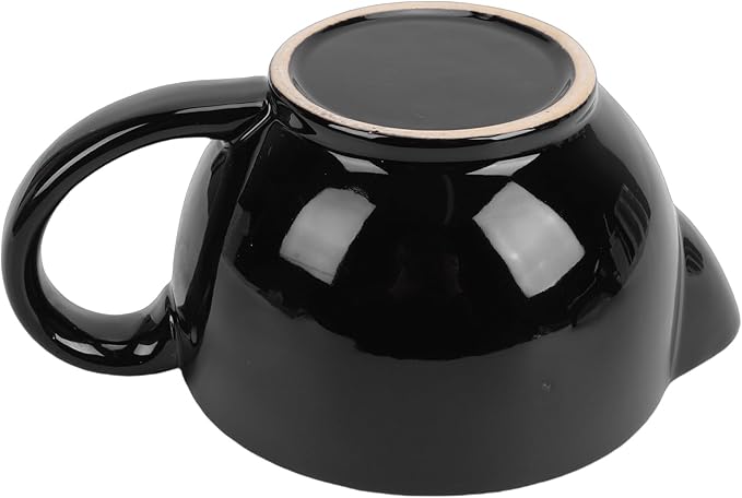 Double Walled Ceramic Shaving Bowl, Heat Retention Lather Bowl with Wide Mouth & Textured Interior, Large Handle Shaving Mug for Men, Hot Lather Accessory (Double Layer)