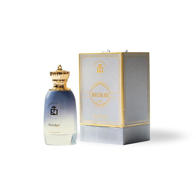 Greatness Nostalgie Eau de Parfum – Long-Lasting Unisex Arabic Perfume with Oud, Rose, Dry Wood and Ambergris – Bold, Tender Luxury Fragrance for Men and Women, Elegant Bottle, 100 ml