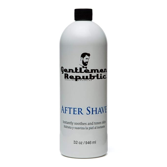 Gentlemen Republic After Shave - Refreshing and Hydrating Formula with Irritation Protection - Soothe, Cool And Moisturize - 100% Alcohol-Free Aftershave for Men - Made in the USA, 32oz