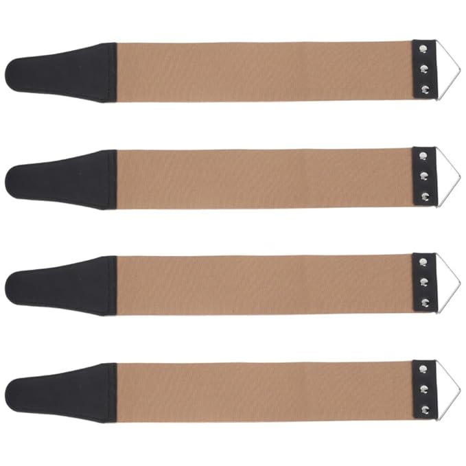 minkissy 4pcs Double-sided Sharpening Strop Tool for Home Use Practical Manual Shaver Polishing Belt Easy to Use Barber Quality Convenient Hanging Design for Maintenance