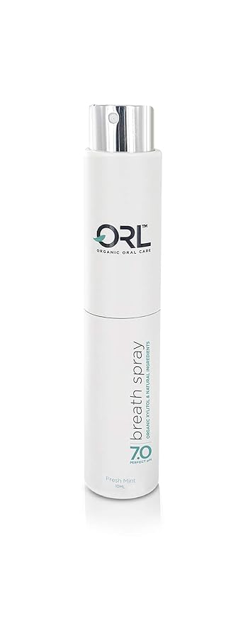 ORL Natural Breath Freshener Spray Fresh Mint 3 Pack – Made in The USA, Organic Xylitol, Natural Fresh Breath, Plant-Based Essential Oils, Elevated Twist Top, Alcohol-Free, Fluoride-Free, pH Balanced