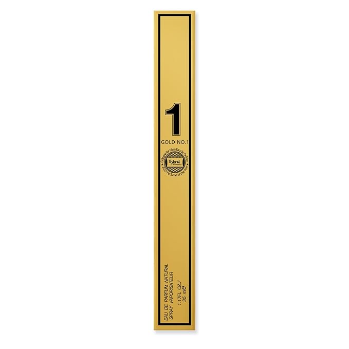 Hybrid & Company Men's Cologne and Eau de Toilette Gold No. 1 Refreshing Scents for Modern Man 35 ml