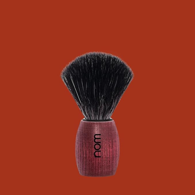 NOM Ole Shaving Brush | Vegan Shave Brush for Shaving soaps and creams | sustainable eco-friendly and reusable | Exfoliating Shaving Brush | Blushed Ash handle