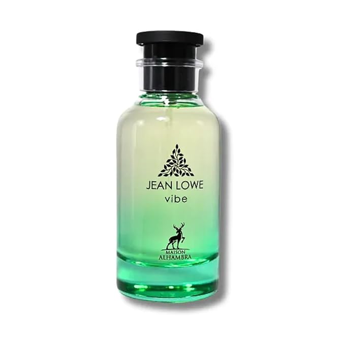Maison Alhambra Jean Lowe Vibe – Citrus, Fruity, Aromatic, Woody – Eau de Parfum Spray for Unisex, 3.4 Ounce / 100 ml