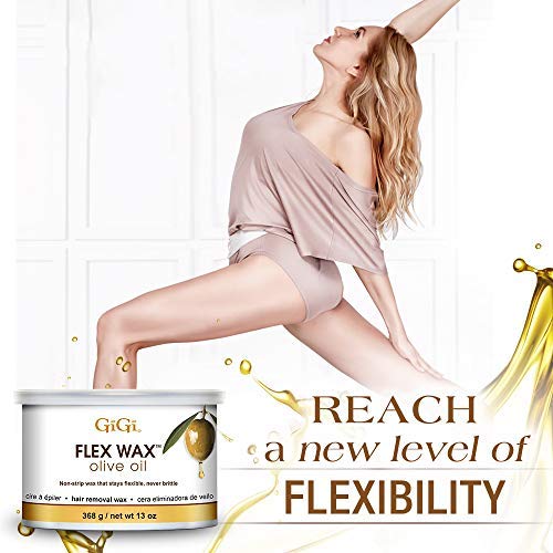GiGi Olive Oil Flex Soft Wax Hair Removal - Nourishing & Flexible Wax for Smooth Skin, 13oz