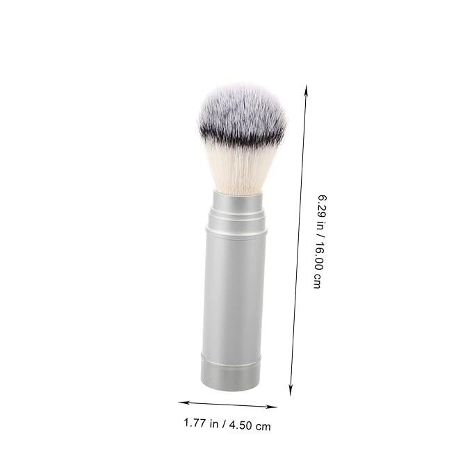 Mens Shaving Brush Portable Travel Beard Brush Lightweight Nylon Fiber Shave for Facial Hair Styling and Cleansing 6.29X1.77X1.77In