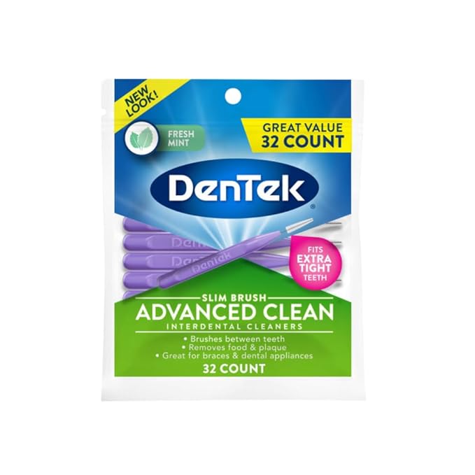 DenTek Complete Clean, Variety Pack, Fresh Mint Angles Floss Picks (75ct), & Interdental Cleansers (32ct) (2 of Each)
