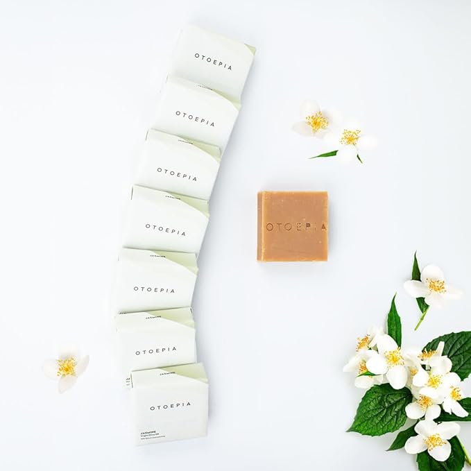Natural Jasmine Olive Oil Soap Bars - Pack of 8 - Moisturizing & Gentle Cleansing - Pure & Luxurious - Variety of 8 Scents Available