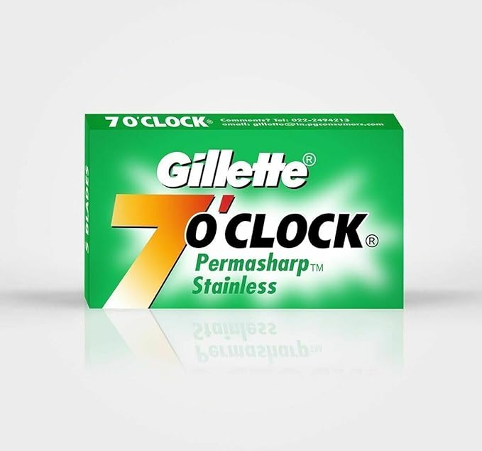 100 Gillette 7 o' Clock Permasharp Double Edge Razor Blades