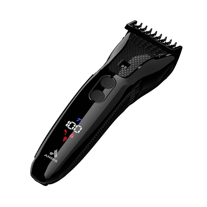 Andis Explorer Waterproof Beard & Body Trimmer: Precision Cutting, Advanced Features, and Long-Lasting Power, Lithium Ion Battery, 4 Function Display, Ceramic Cutter, Turbo Mode, Black, 562066