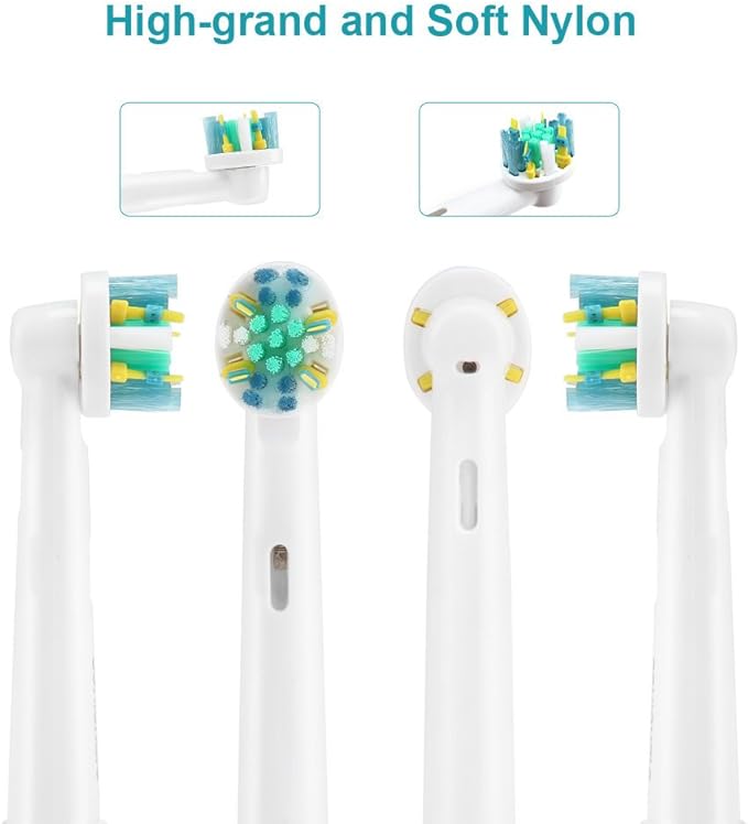 Toothbrush Replacement Heads Refill for Oral Electric Toothbrush Pro 1000/3000/5000/7000, Vitality Floss Action, 8 Count with Covers