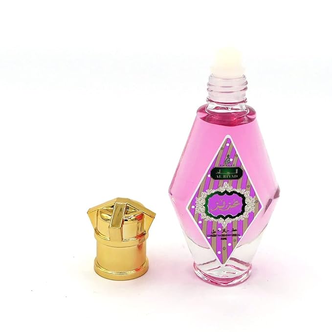 Maison d'Orient AZIZ 20 mL Roll On Oil, Pink Perfume Arab - Alcohol-Free Fragrances. Perfumes Arabes Mas Vendidos - AL RIYAD (Roll On Body Oil) Roll On Cologne