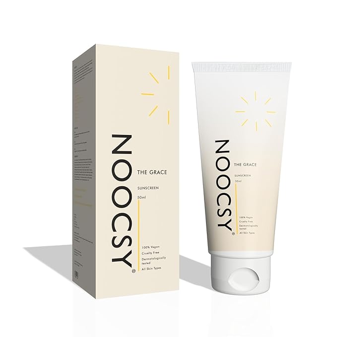 N-oocsY, The Grace Sunscreen Spf 50+ Pa++++++ With Zinc Oxide, Titanium Dioxide And Hyaluronic Acid | Lightweight With Multi-Vitamins | No White Cast | For Men & Women | 50 G, All