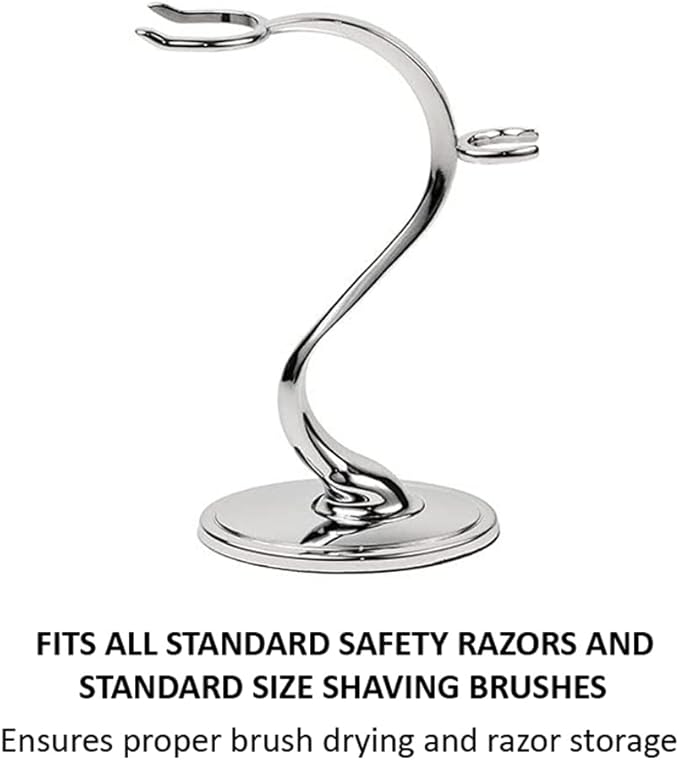 Taconic Shave's Deluxe Elegant Razor and Shaving Brush Stand - Heavyweight and Functional