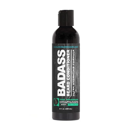 Badass Beard Care Beard Conditioner For Men - THE PHARAOH Scent, 8oz - Made of Natural Ingredients for A Healthy, Soft, & Itch Free Beard and Mustache