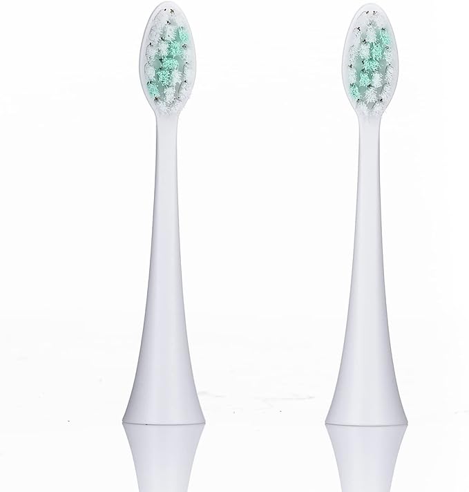 Pop Sonic Replacement Toothbrush Heads (Pack of 2) - Toothbrush Head w/Super Soft Dupont Tynex Nylon Bristles (Pro 2.0 Sonic)