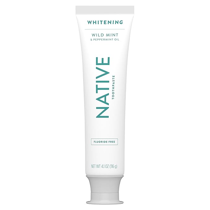 Native Fluoride Free Toothpaste, Whitening - for Adult, Kids 2+ Oral Care - Wild Mint & Peppermint Oil Flavor, 4.1oz (Pack of 3)