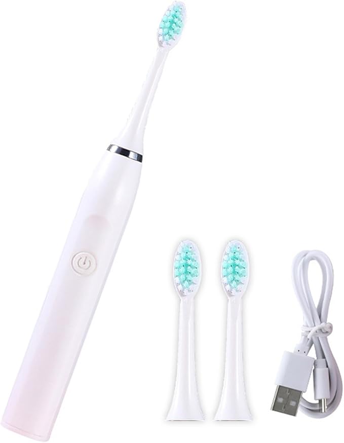 180 Days Battery Life Electric Toothbrush USB Rechargeable Travel with 3 Brush Heads Powered Ultrasonics Electric Toothbrush