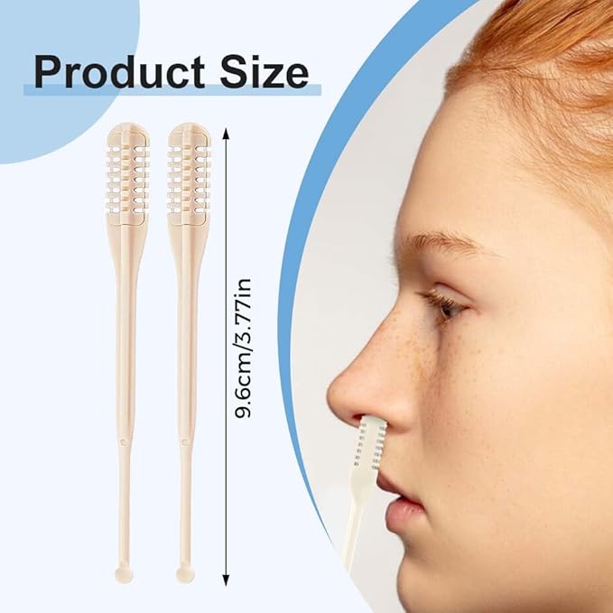 2-in-1 Nasal Hair Cutter, 2026 Upgraded Double Sided Nose Hair Knife, Portable Manual 360° Rotating Nose Hair Trimmer with for Women Men, Beige (6)
