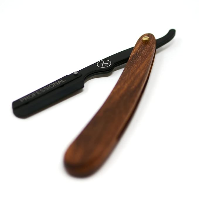 PRO Wooden handle Straight Edge Razor - For Barbers, Salons, and Hair Enthusiasts