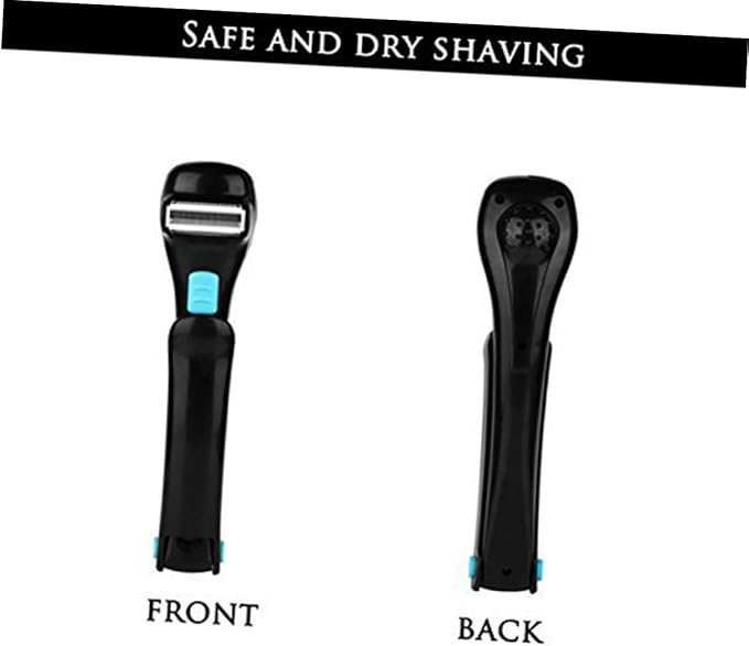 Electric Back Shaver for Men DIY Grooming Body Hair Remover Ergonomic Design Rechargeable Black Achieve Smooth Hair Back