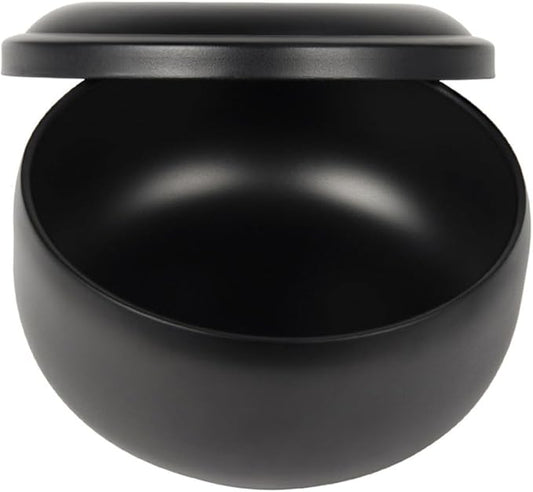 CLISPEED Men’s Stainless Steel Shaving Soap Bowl with Lid, Practical Foaming Container for Home Use, Simple Sturdy Shaving Bubble Bowl for Barber and Personal Grooming